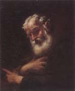 unknow artist Study of a bearded old man,possibly a hermit,half-length France oil painting reproduction